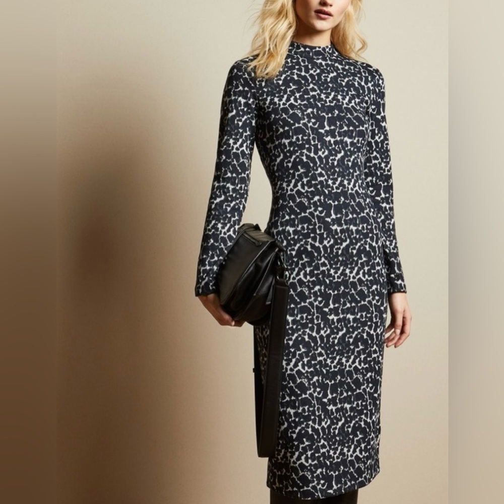 Ted Baker Leopard Print Midi Dress - Picture 2 of 12
